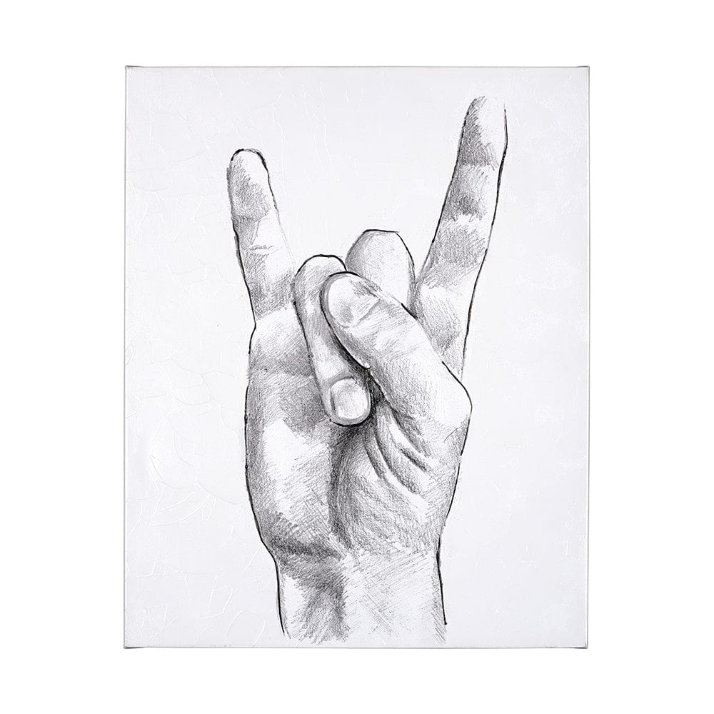 Mercana - Hand Signs IV by Jennifer Paxton Parker a Hand Embellished Textured Canvas - 101756-L view 1