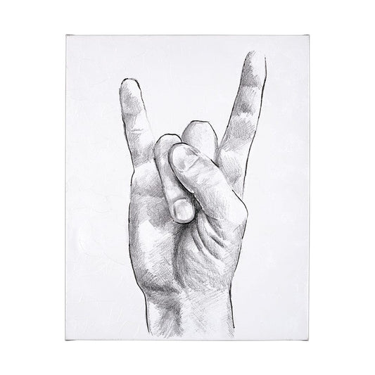 Mercana - Hand Signs IV by Jennifer Paxton Parker a Hand Embellished Textured Canvas - 101756-L view 1