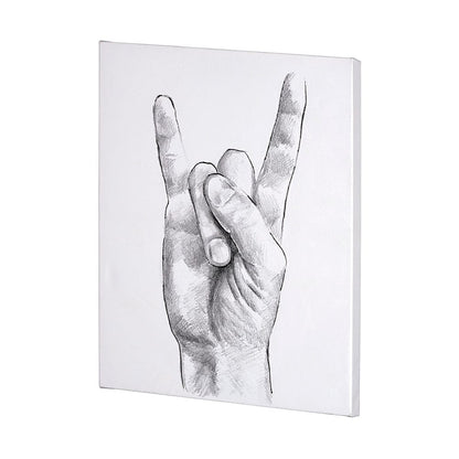 Mercana - Hand Signs IV by Jennifer Paxton Parker a Hand Embellished Textured Canvas - 101756-L view 3