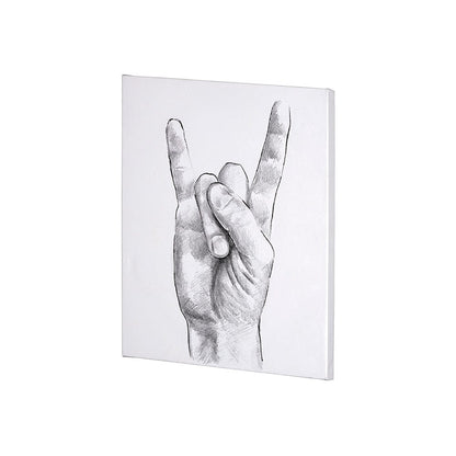 Mercana - Hand Signs IV by Jennifer Paxton Parker a Hand Embellished Textured Canvas - 101756-S view 3