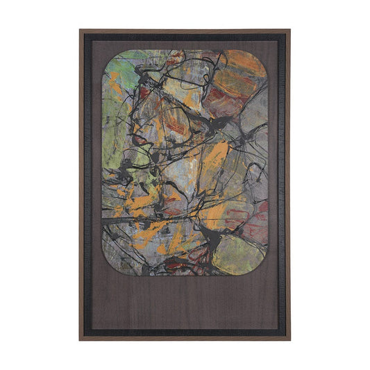 Mercana - Happenings II by Mercana Studio a Hand Embellished Textured Framed Art Print Matted under Glass - 15358 view 1