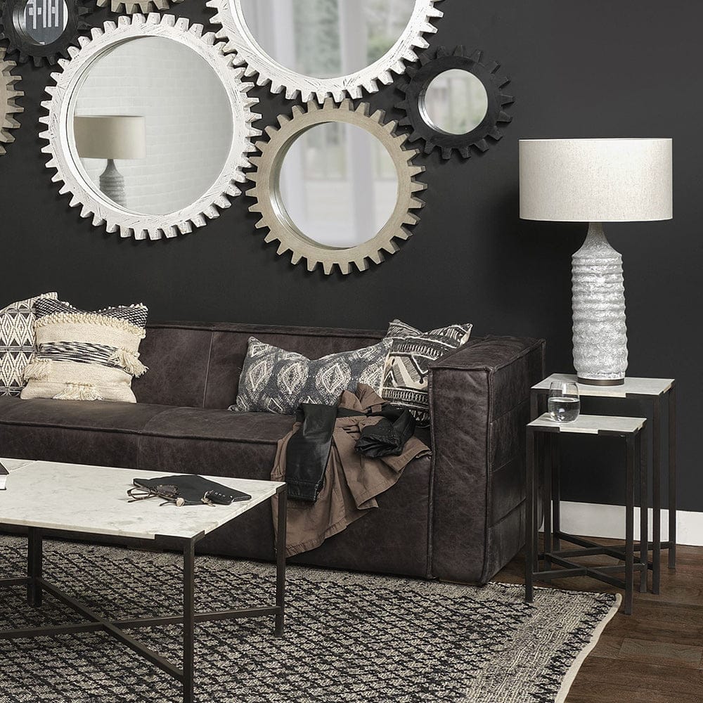 Mercana - Harlan 30.5"H Beige-Toned Fabric Shade Gray Concrete Base Table Lamp - 68341 view 2