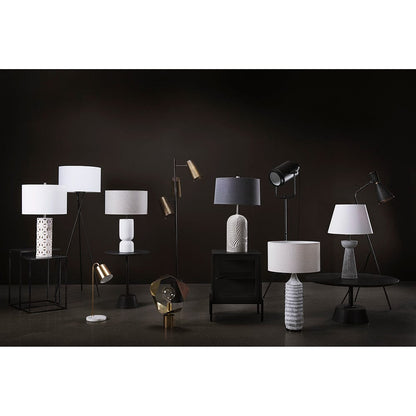Mercana - Harlan 30.5"H Beige-Toned Fabric Shade Gray Concrete Base Table Lamp - 68341 view 8