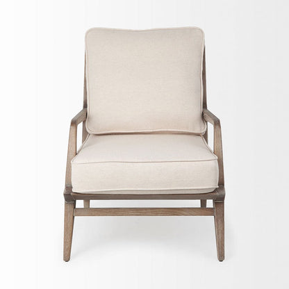 Mercana - Harman II Off-White Fabric Seat w/ Wood Frame Accent Chair - 67513 view 2
