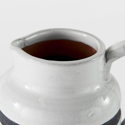 Mercana - Harmon I Small White w/ Charcoal Stripes Ceramic Jug - 31066 view 6