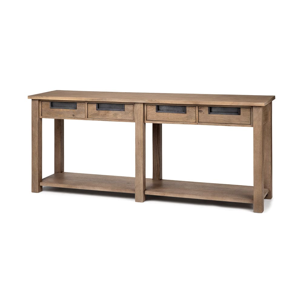 Mercana - Harrelson III 72L x 18W Brown Wood 4 Drawer Console Table - 68205 view 1