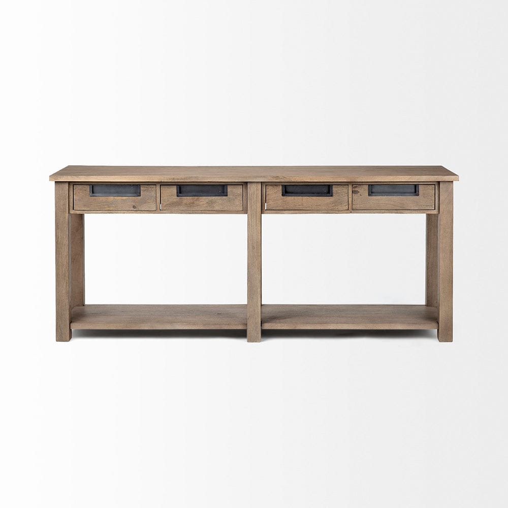 Mercana - Harrelson III 72L x 18W Brown Wood 4 Drawer Console Table - 68205 view 4