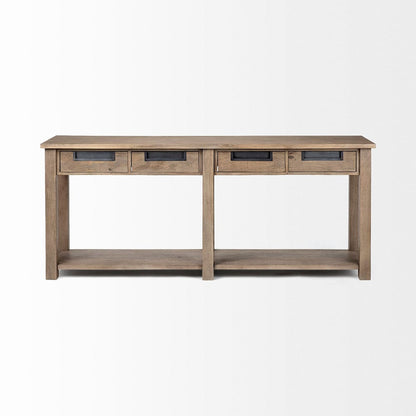 Mercana - Harrelson III 72L x 18W Brown Wood 4 Drawer Console Table - 68205 view 4