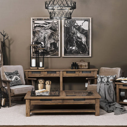 Mercana - Harrelson III 72L x 18W Brown Wood 4 Drawer Console Table - 68205 view 8