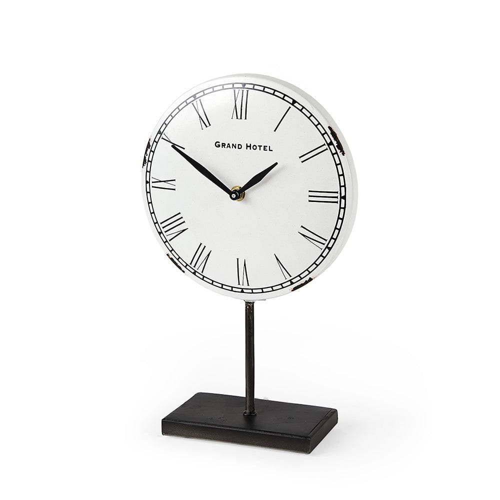 Mercana - Harriet White/Bronze Metal Table Clock - 63187 view 1