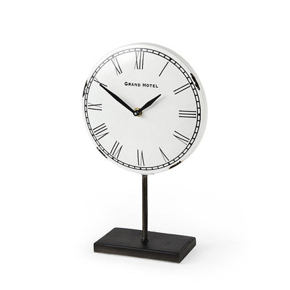 Mercana - Harriet White/Bronze Metal Table Clock - 63187 view 1