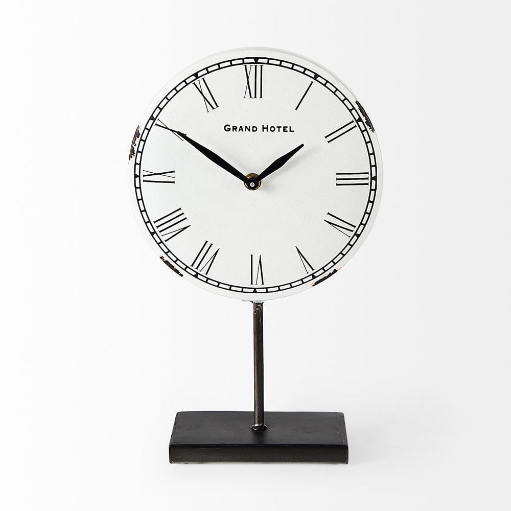 Mercana - Harriet White/Bronze Metal Table Clock - 63187 view 2