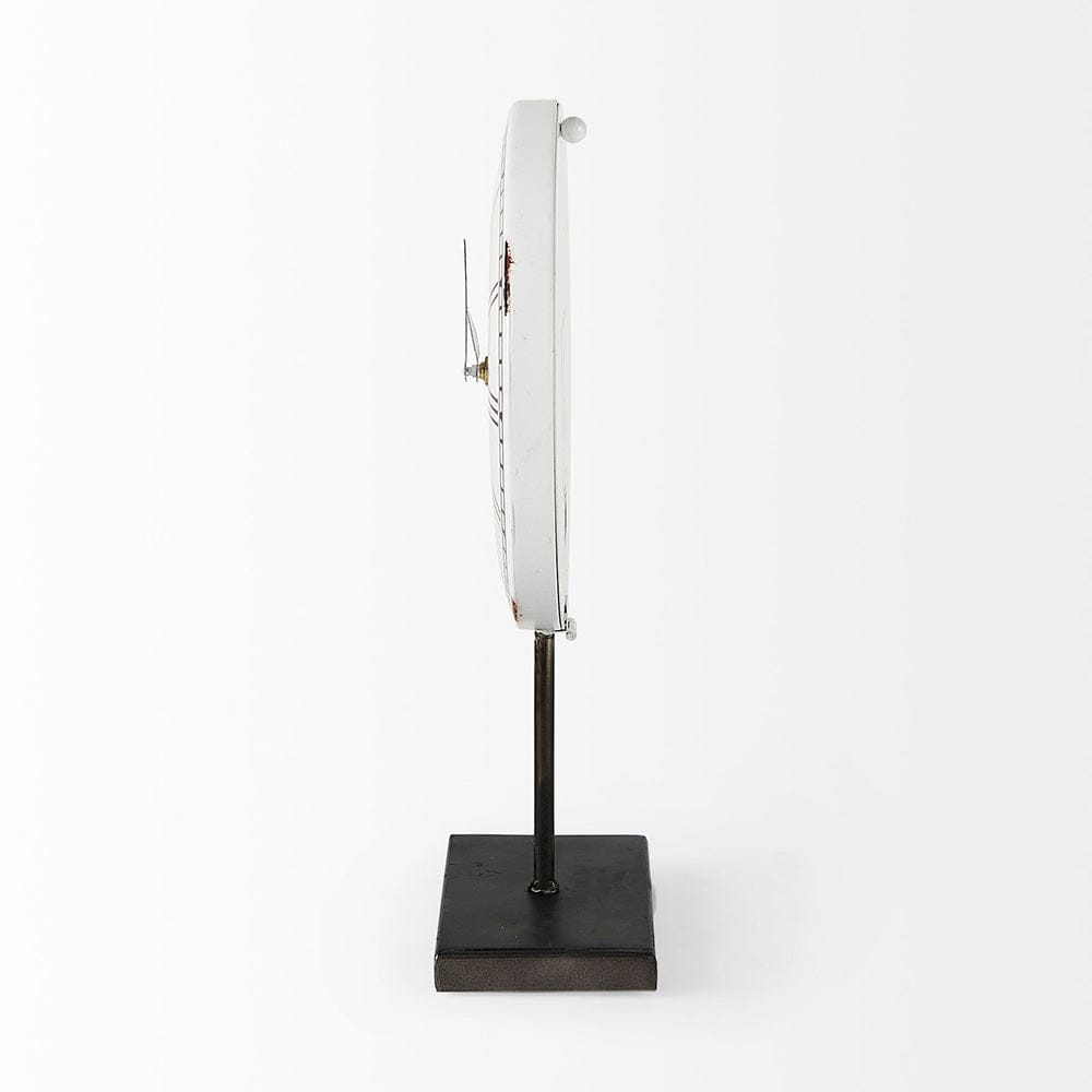 Mercana - Harriet White/Bronze Metal Table Clock - 63187 view 4