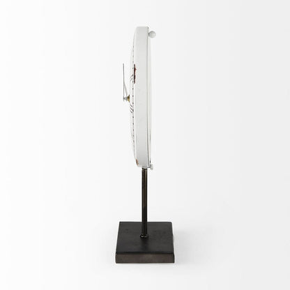 Mercana - Harriet White/Bronze Metal Table Clock - 63187 view 4