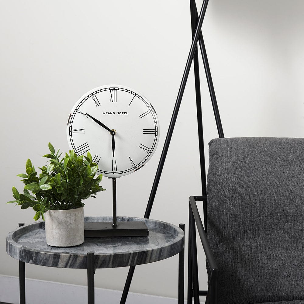 Mercana - Harriet White/Bronze Metal Table Clock - 63187 view 11