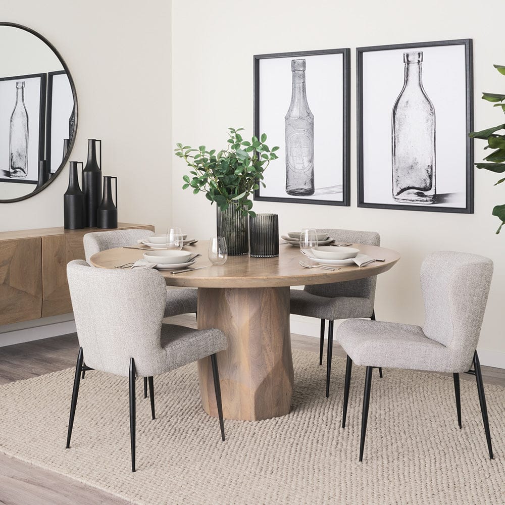 Mercana - Hartt Dining Chair W/ Matte Black Metal Frame and Gray Fabric - 70431 view 12