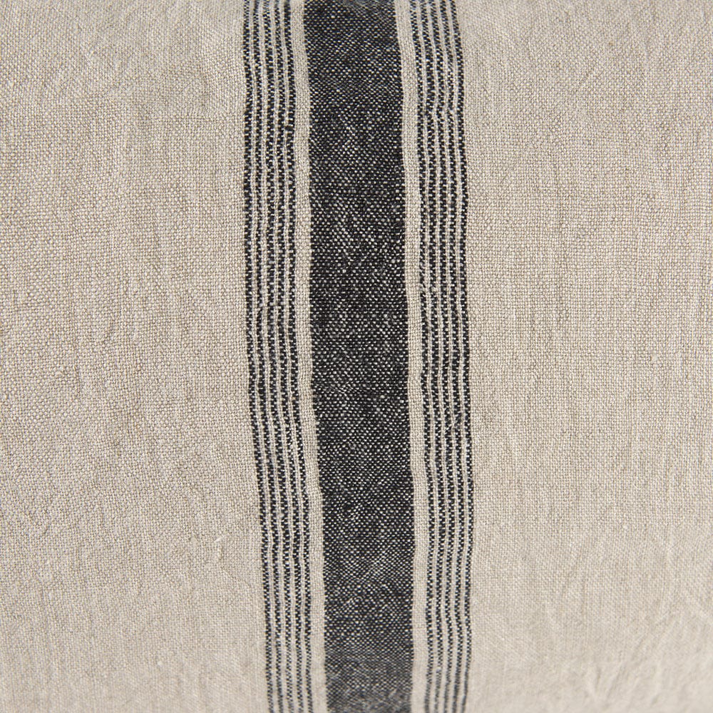 Mercana - Hattie 13L x 21W Beige and Black Fabric Striped Decorative Pillow Cover - 69432 view 7