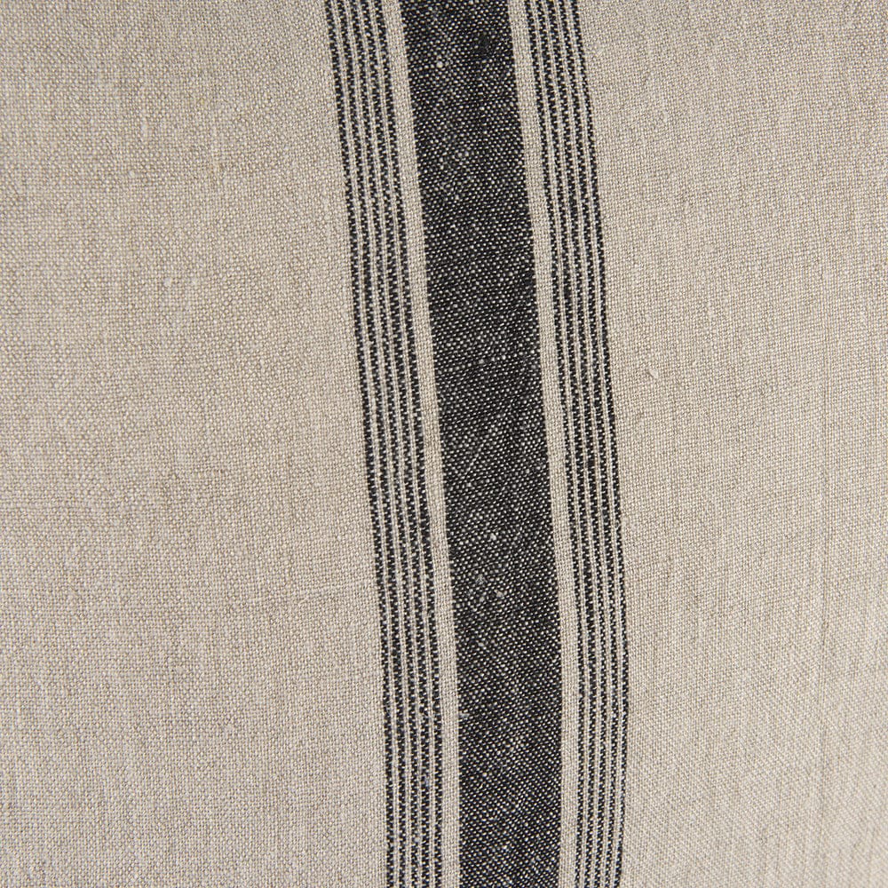 Mercana - Hattie 20L x 20W Beige and Black Fabric Striped Decorative Pillow Cover - 69433 view 7