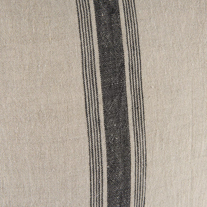Mercana - Hattie 20L x 20W Beige and Black Fabric Striped Decorative Pillow Cover - 69433 view 7