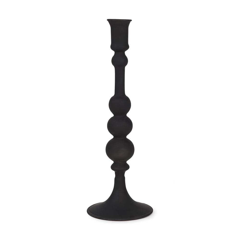 Mercana - Haute Large Matte Black Blown Glass Candlestick - 70359 view 1