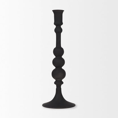 Mercana - Haute Large Matte Black Blown Glass Candlestick - 70359 view 2