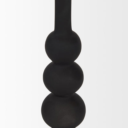 Mercana - Haute Large Matte Black Blown Glass Candlestick - 70359 view 4