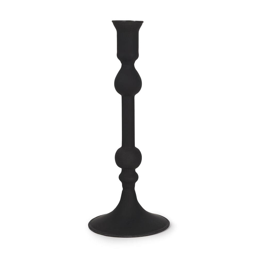 Mercana - Haute Medium Matte Black Blown Glass Candlestick - 70358 view 1
