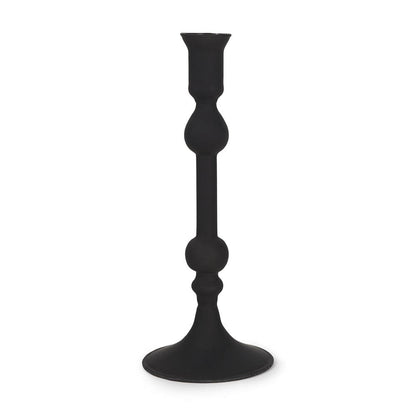 Mercana - Haute Medium Matte Black Blown Glass Candlestick - 70358 view 1