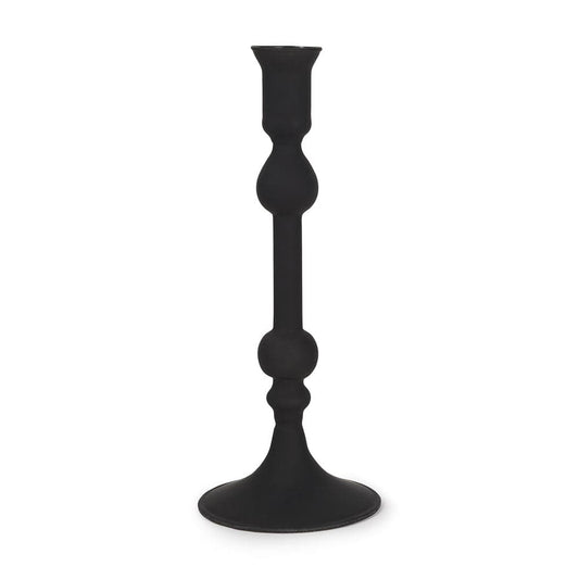 Mercana - Haute Medium Matte Black Blown Glass Candlestick - 70358 view 1