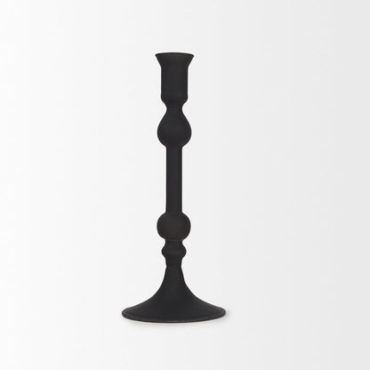 Mercana - Haute Medium Matte Black Blown Glass Candlestick - 70358 view 2