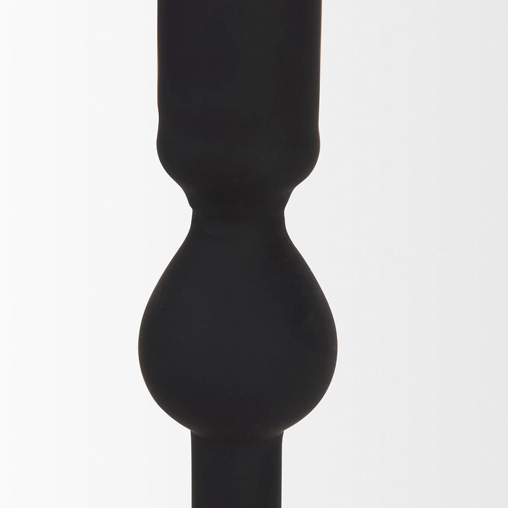 Mercana - Haute Medium Matte Black Blown Glass Candlestick - 70358 view 4
