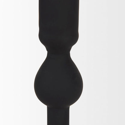 Mercana - Haute Medium Matte Black Blown Glass Candlestick - 70358 view 4