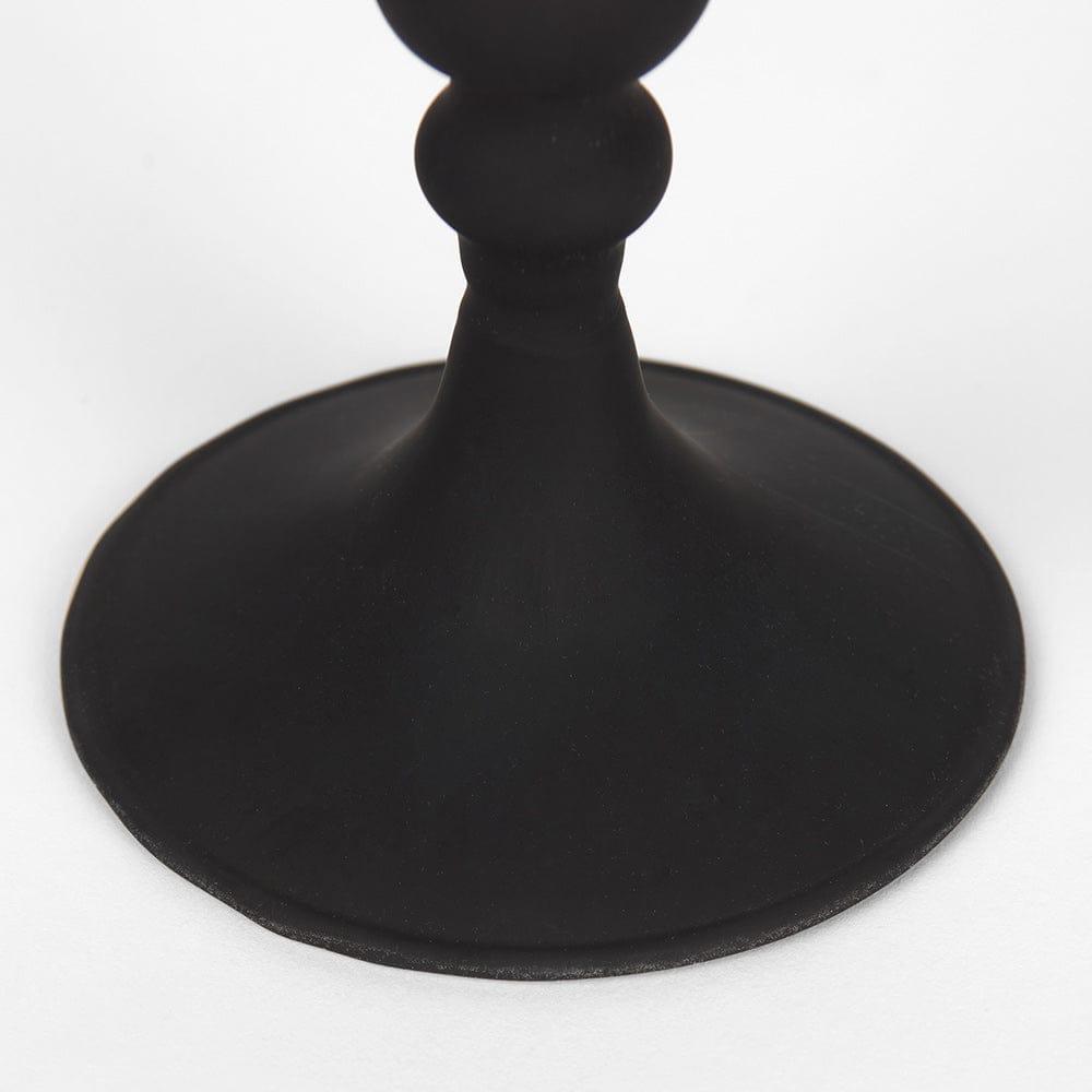 Mercana - Haute Medium Matte Black Blown Glass Candlestick - 70358 view 5