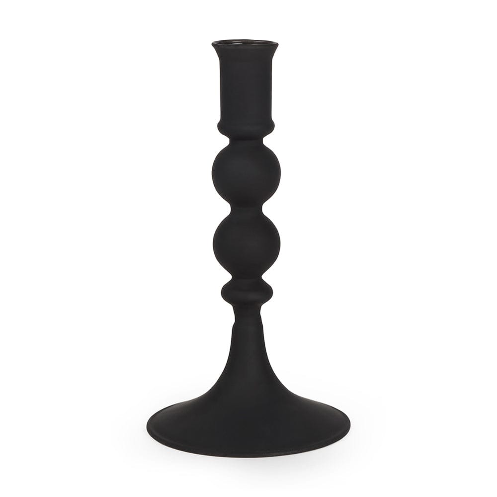 Mercana - Haute Small Matte Black Blown Glass Candlestick - 70357 view 1
