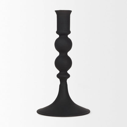 Mercana - Haute Small Matte Black Blown Glass Candlestick - 70357 view 2