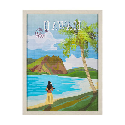 Mercana - Hawaii Go USA L by Mercana Studio a Hand Embellished Decograph Framed Art Print - 15645 view 1