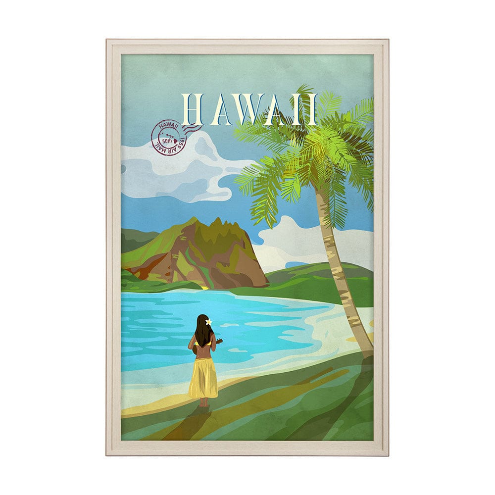 Mercana - Hawaii Go USA XL by Mercana Studio a Hand Embellished Decograph Framed Art Print under Glass - 15648 view 1
