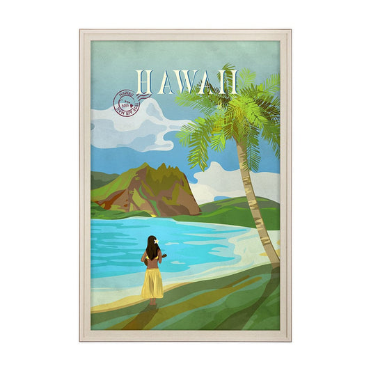 Mercana - Hawaii Go USA XL by Mercana Studio a Hand Embellished Decograph Framed Art Print under Glass - 15648 view 1