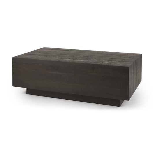 Mercana - Hayden Dark Brown Wood Rectangular Coffee Table - 70118 view 1