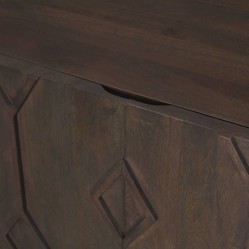 Mercana - Heera Dark Brown Diamond Motif w/ Shelf Accent Cabinet - 70645 view 8