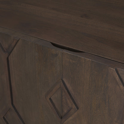 Mercana - Heera Dark Brown Diamond Motif w/ Shelf Accent Cabinet - 70645 view 8