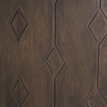 Mercana - Heera Dark Brown Diamond Motif w/ Shelf Accent Cabinet - 70645 view 9