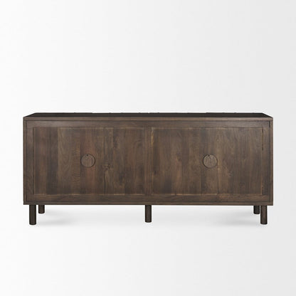 Mercana - Heera Dark Brown Diamond Motif w/ Shelf Sideboard - 70646 view 4