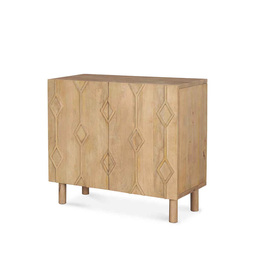 Mercana - Heera Light Brown Diamond Motif w/ Shelf Accent Cabinet - 70643_CLOSEOUT view 1