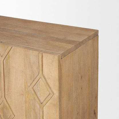 Mercana - Heera Light Brown Diamond Motif w/ Shelf Accent Cabinet - 70643_CLOSEOUT view 7