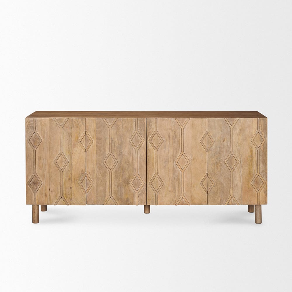 Mercana - Heera Light Brown Diamond w/ Shelf Motif Sideboard - 70644 view 2