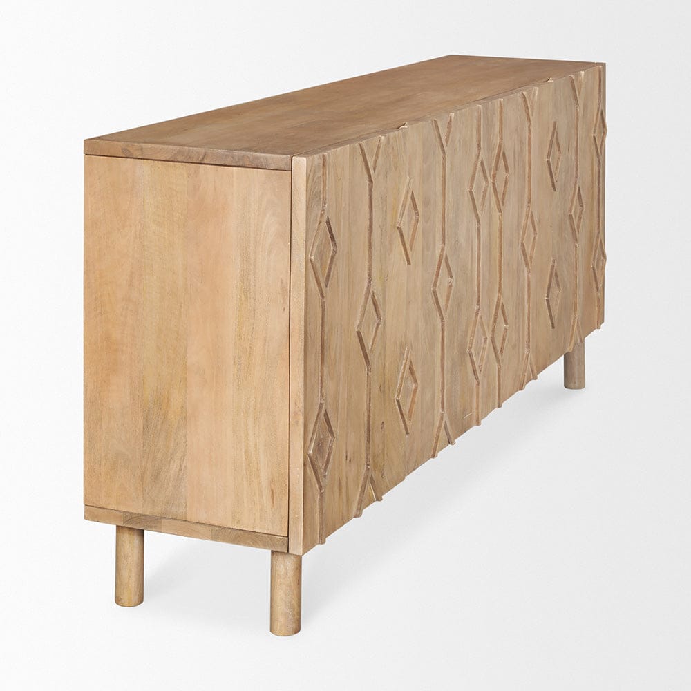 Mercana - Heera Light Brown Diamond w/ Shelf Motif Sideboard - 70644 view 5