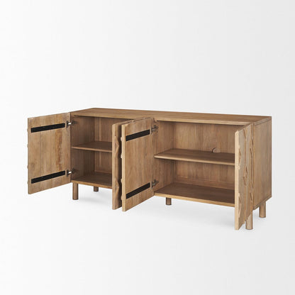 Mercana - Heera Light Brown Diamond w/ Shelf Motif Sideboard - 70644 view 6