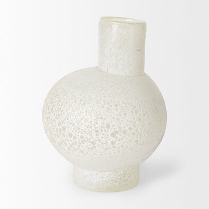 Mercana - Heket Short White Glass Vase - 70346 view 2