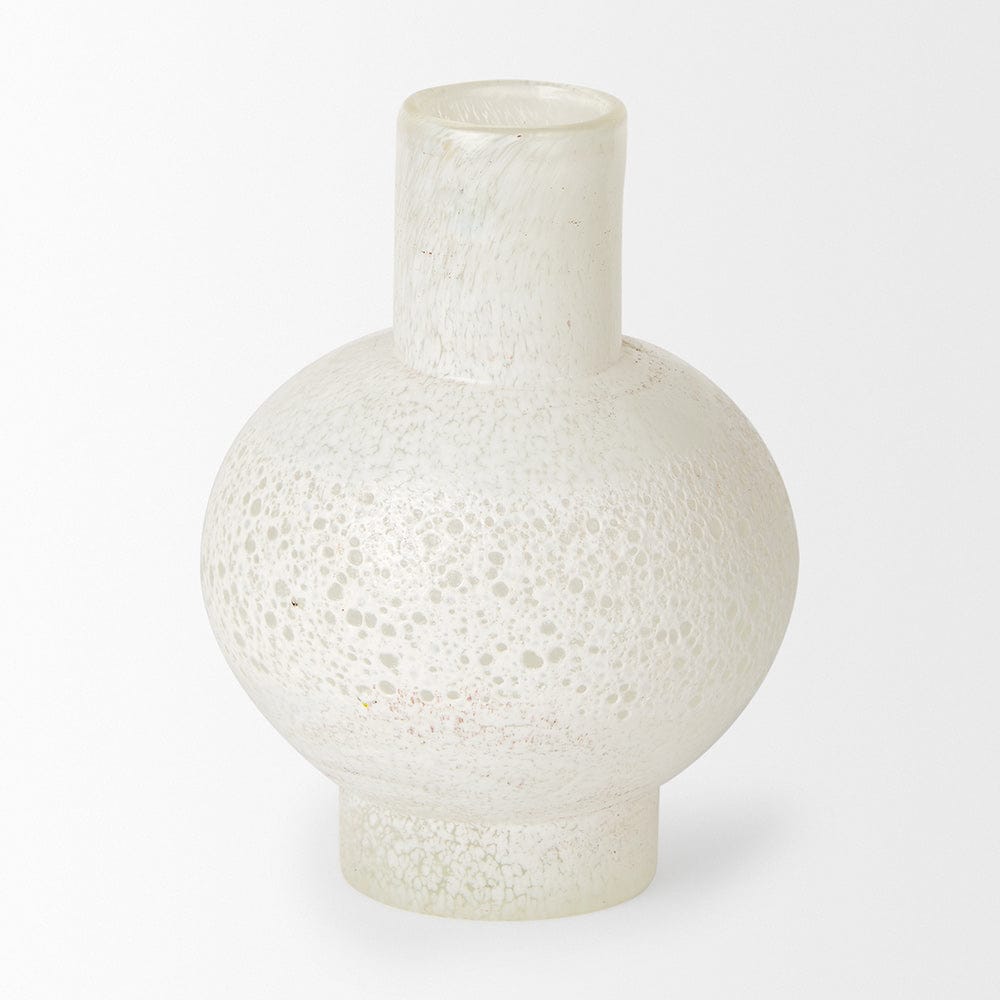 Mercana - Heket Short White Glass Vase - 70346 view 3